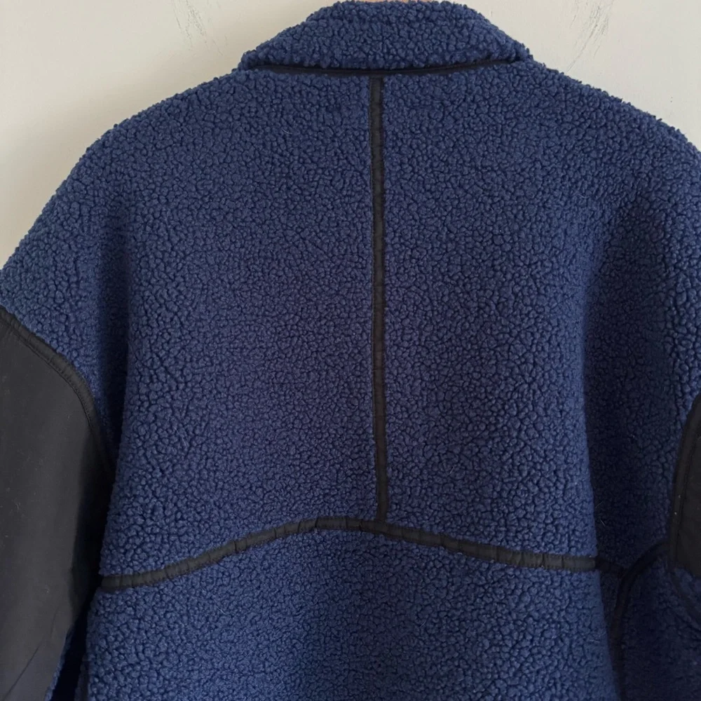 Loup Navy Shearling Bomber Jacket - Picture 5 of 7
